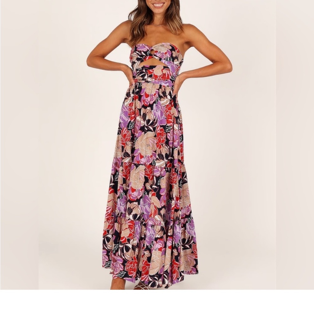 Petal & Pup Floral Strapless Maxi Dress - Multicolor